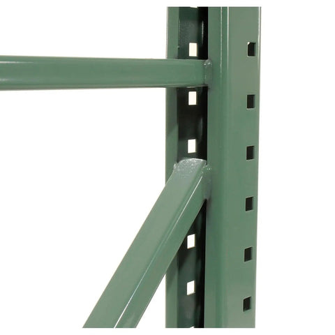 Hella Durable Steel Pallet Rack Upright Frame 48 By 96 Inch 14 Gauge Heavy Duty Warehouse Setup With Snappy 2 Inch Beam Adjustment And Rock Solid Baked Enamel Coating For Maximum Weight Capacity