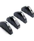 Heavy Duty Abs Rear Bumper Lip Diffuser Spoiler For Tesla Cybertruck 2023 To 2026, four carbon fiber pieces showcased.
