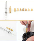 M2 To M8 Pro Grade Heat Set Insertion Tool Kit With Brass Knurled Nuts And Stainless Steel Tip Adapters for 3D Printed Parts