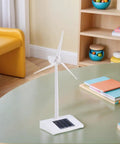 Desktop Solar Wind Turbine Model For Kids Kid Friendly STEM Toy Educational Windmill Made From ABS Plastic Solar Powered Cool Desk Decor Realistic Mini Turbine For Home Office Eco Friendly Science Gift on desk