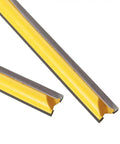 Heavy Duty Straight Router Bits For Fast Wood Trimming Double Flute Solid Steel Quarter Inch Shank in yellow and gray view.
