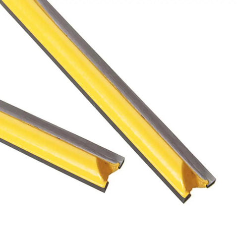 Heavy Duty Straight Router Bits For Fast Wood Trimming Double Flute Solid Steel Quarter Inch Shank in yellow and gray view.