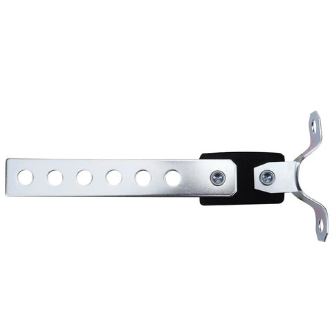 Two Pack Heavy Duty Universal Exhaust Hangers With Swivel Tail Pipe Brackets, Six Pre Drilled Holes For Flexible OE Style Fitment, Durable Steel Silver Finish, Muffler Hanger Bracket For Most Cars, Easy Install, silver steel bracket