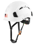 Lightweight Ventilated Safety Helmet Hard Hat with 6 Point Suspension, ABS Construction, ANSI Z89.1 approved, rear view