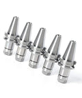 Five Piece BT30 ER16 Collet Chuck Tool Holder Set for CNC Mills and Drills, 2.76 Inch 70mm Shank, Cr40 Steel Construction