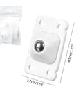 Stainless Steel Furniture Roller With Adhesive Sliders For Heavy Load Moving Washer Dryer Machine And Couch Glide Home Essentials, front view with measurements shown.