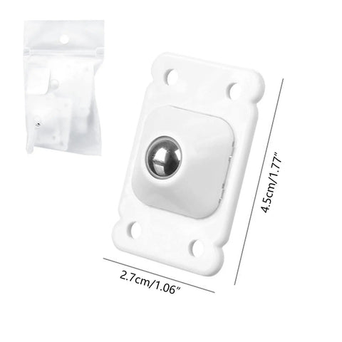 Stainless Steel Furniture Roller With Adhesive Sliders For Heavy Load Moving Washer Dryer Machine And Couch Glide Home Essentials, front view with measurements shown.