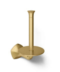 Occasion 27064-2MB Vertical Toilet Paper Holder in Vibrant Brushed Moderne Brass wall mounted, tarnish resistant finish
