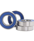 Cartridge Bearings 15x28x7mm Set For Bikes With Blue Chrome Steel Sealed Grease Full Balls 6902 Style Heavy Duty Hubs Pivot Replacement No Retainer Durable Bearing Kit 4 Pieces, blue sealed bearings