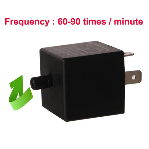 Two Pack 12V 3 Pin LED Flasher Relay CF-13KT For Motorcycle Turn Signals 0.1W To 150W Adjustable Hyper Flash Fix For LED
