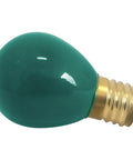 Slick Green Light Bulbs Two Pack 10 Watt 130 Volt S11 Shape With E17 Screw Base, glossy green light bulb for easy installation.