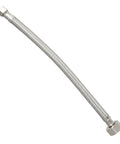 16-Inch Toilet Water Supply Line With Three Eighths Inch Compression To Seven Eighths Inch Ballcock Brass Nut, SUS304 Stainless Steel Braided Hose, FL003-16