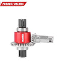 Oil Tight Differential 30T 0.8 Mod With 12T Main Gear Upgrade Kit for Arrma 1/16 Mojave, shown in metal and red finish