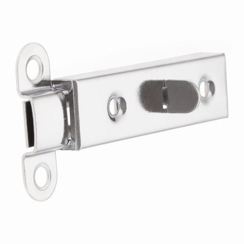 Solid Snap Bolt Screw Lock for Sliding Door Window Gate Hasp Latch Metal, close-up view showing the metallic finish and locking mechanism.