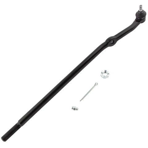 6 Piece Front Inner And Outer Tie Rods And Drag Link Adjusting Sleeves Kit For Dodge Ram 1500 2000 2001 2500 2000 2002 3500 2000 2002 4WD Models Only black steel drag link with hardware