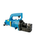 AOXHUGB Electric Rebar Bender And Cutter Portable Hydraulic Wire Guide with blue handle and black cutting head.