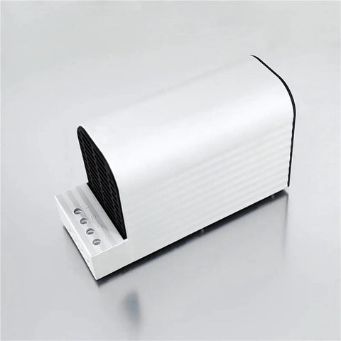 Solid Touch Safe Industrial Space Heater designed to keep cabinets and workbenches comfy without overheating, compact 150W unit.