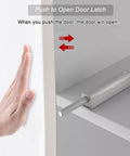 Hand demonstrating Two Pack Magnetic Push To Open Cabinet Latches With Heavy Duty Spring, Hands Free Door And Drawer Access