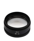 2.0x Barlow Lens for Stereo Zoom Microscope Doubles Magnification, Auxiliary Lens With 48mm Mounting, Increases Detail, Depth of Field, and Clear Close Ups for Lab, Classroom, and Hobby Microscope Work, black 2x lens