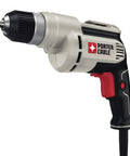 Corded Drill With Variable Speed From Zero To Two Thousand Five Hundred RPM Six Amp Workhorse Motor Three Eighths Inch Keyless Chuck
