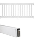 Top Shelf White Vinyl Deck And Porch Railing Kit Provides Chill Kickback Vibes With Zero Grind DIY Installation For Weatherproof Security On Backyard Patios And Balconies, featuring white railing and rails.