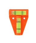 Orange T Shaped 2 Way Bubble Level For Caravan For Motorhome For Camper with fluorescent vials and pre-drilled holes.