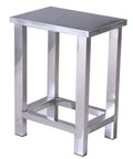 Sturdy 304 Stainless Steel Square Stool For Factory Lab And Workshop Use Dust Free And Easy To Clean Pro Grade Trapezoidal Frame