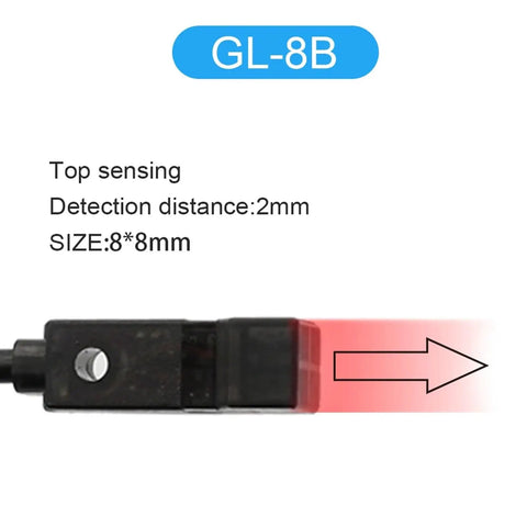 Inductive Proximity Sensor Switch For Small Motion Projects, 8x8mm ABS housing, top sensing, 2mm range