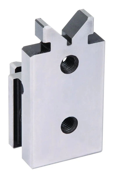 Hardened Steel Multi Use Vee Block And Clamp Set With Precision Ground Finish For Pro Machinists Central Ground V Groove Pin Removal Hole
