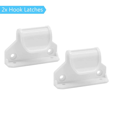 Retractable Baby Gate Replacement Parts Kit White Full Hardware Set With Wall Mount Brackets Latches Anchors And Screws