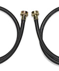 Genuine OEM Washer Fill Hoses, 4 Ft Black, Set of 2, Replaces 8212546RW, 8212546IP, 49535, No Fuss Install, Heavy Duty Water Lines.