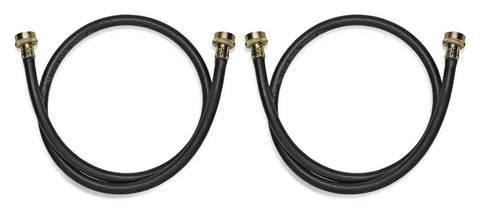 Genuine OEM Washer Fill Hoses, 4 Ft Black, Set of 2, Replaces 8212546RW, 8212546IP, 49535, No Fuss Install, Heavy Duty Water Lines.