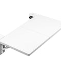 White Clamp On Desk Extender For A Sweet Home Office Upgrade Foldable Desktop Shelf Heavy Duty mount, 24 inch size.