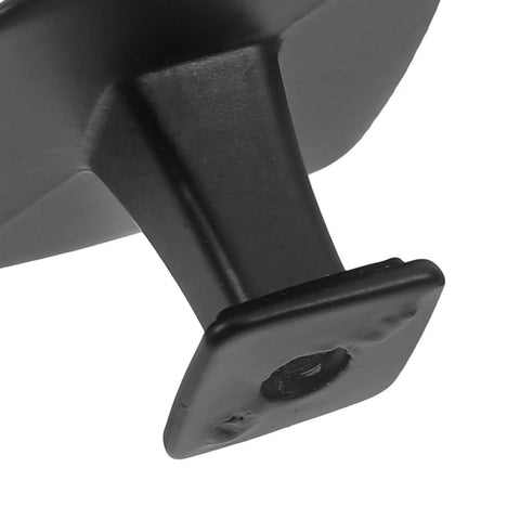 Sleek Black Aluminum Cabinet Knobs Featuring Smooth Texture No Sweat Installation For Kitchen Bedroom Drawer Pulls Modern Cupboard Handles Six Piece Home Refresh Kit close-up detail showing mounting base and textured finish.