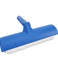 Heavy Duty 10 Inch Paint Roller With Integrated Spatter Shield For Ceilings And Walls Easy Roll Zero Drip No Mess Straight Up Professional Grade with blue handle.