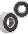 Two Pack Deep Groove Ball Bearings With Double Rubber Seals 0.3937 In ID X 1.0236 In OD X 0.3150 In Width And 10 Mm X 26 Mm X 8 Mm