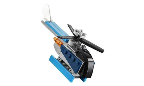 3 In 1 Propeller Plane Building Kit For Kids, Flying Toy Aircraft Set With 128 Pieces showing helicopter build view