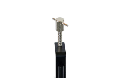 Close-up of the adjustment knob on the Heavy Duty Rotary Fly Tying Vise With Sturdy Bench Clamp And Smooth Adjustable Tension.