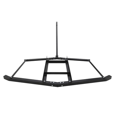 74 Inch Wide Drag Harrow For Driveways And Lawns High Efficiency Grader with sturdy frame and pin hitch, front view.