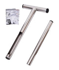 12 Inch Stainless Steel Soil Probe for Deep Sampling, Grab-and-Go Rust-Resistant Sampler Rod, components laid out