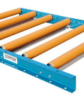 Gravity Roller Conveyor 24 Inch Wide 3 Foot Long Built Tough Steel Frame With Polyurethane Rollers Adjustable Centers