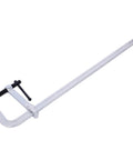 Heavy Duty Drop Forged F Clamps Set 24 Inch Jaw Opens Wide With 1400 Lbs Holding Power for welding and woodworking tasks.
