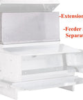Spice Up Your Coop Setup With This 15lb Treadle Feeder Extension, silver metal feeder extension with sealed lid for backyard birds and ducks.