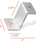 2.125-Inch Tall Z Bracket Solar Flush Mount Kit Set Of Four For Large And Small Solar Panels Aluminum Mounts