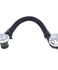 Jenivaint Bathtub Overflow Drain Pipe Concealed Design with elegant chrome finish and flexible black hose, ideal for modern bathtubs.