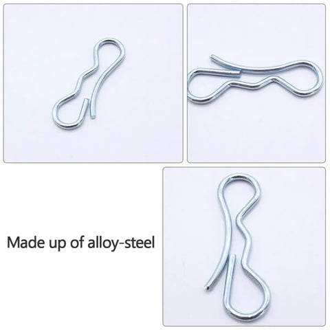 Rock Solid Unomor 5 Pcs Alloy Steel Cotter Pins Bow Tie Lock Spring Pins, silver finish, versatile for industrial fastening.