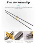 8mm T8 Trapezoidal Lead Screws Kit, 365mm Length, 2mm Pitch, Brass Nut, Pack Of 2, Ready To Bolt On For 3D Printers CNC And Linear Actuators, Great DIY Upgrade Or Replacement, two stainless steel lead screws with brass nuts