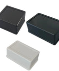 Durable White Plastic Junction Box For Organizing Cables In Control Panels Outdoor Installations And Home Appliances With Sturdy ABS Build, three variants displayed.