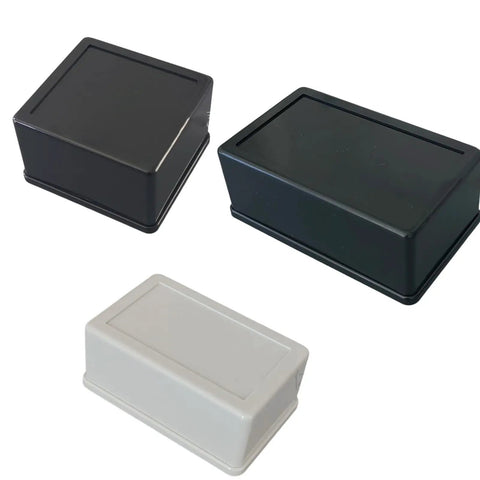 Durable White Plastic Junction Box For Organizing Cables In Control Panels Outdoor Installations And Home Appliances With Sturdy ABS Build, three variants displayed.