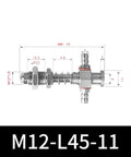 Big Head M12 Pneumatic Vacuum Sucker Cup With Rubber Silicone Industrial Fixture Mount For Heavy Duty Gripping And Automation Tasks with dimensions.